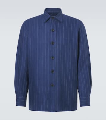 Chemise Slash en lin et laine mélangés | Rubinacci