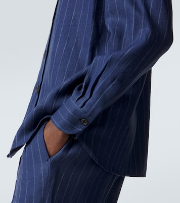 Chemise Slash en lin et laine mélangés | Rubinacci