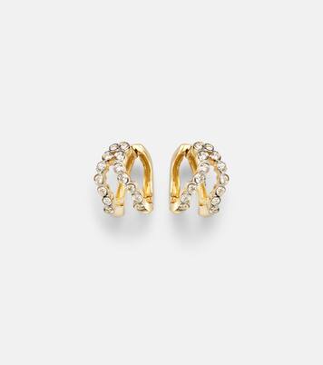 Boucles d'oreilles en or 14 ct (585/1000) avec diamants | Mateo