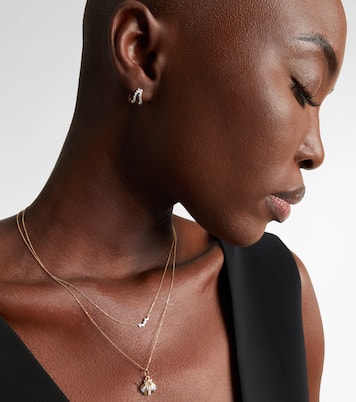 Boucles d'oreilles en or 14 ct (585/1000) avec diamants | Mateo