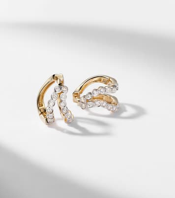 Boucles d'oreilles en or 14 ct (585/1000) avec diamants | Mateo