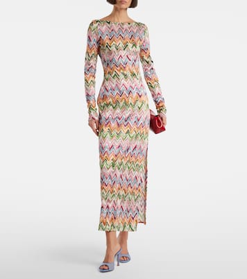 Mules Alexa in mesh con pelle | Amina Muaddi