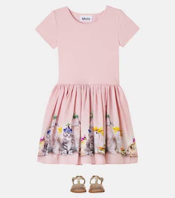 Printed cotton-blend dress | Molo