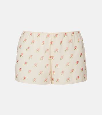Tilly floral silk organza shorts | Khaite