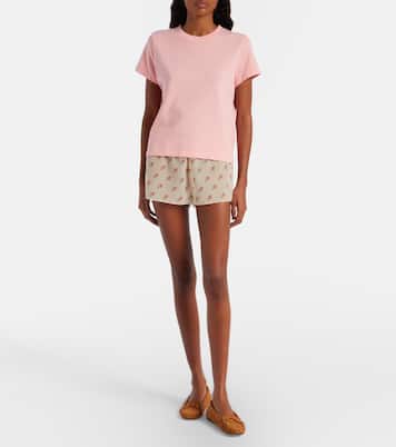 Tilly floral silk organza shorts | Khaite