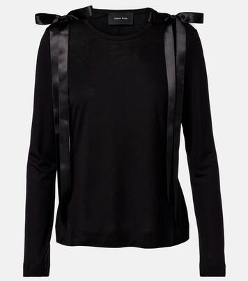 Bow-detail jersey top | Simone Rocha