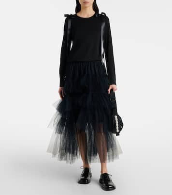 Bow-detail jersey top | Simone Rocha