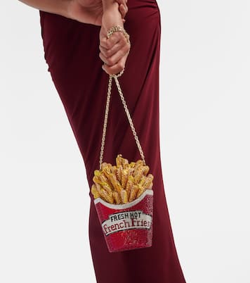 French Fries crystal-embellished clutch | Judith Leiber Couture