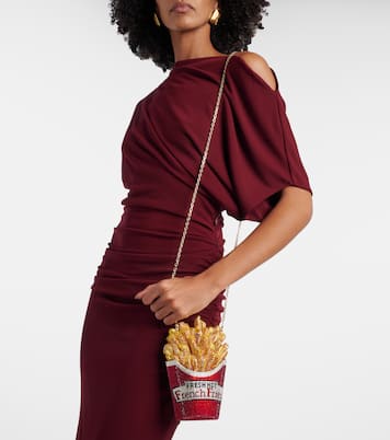 French Fries crystal-embellished clutch | Judith Leiber Couture
