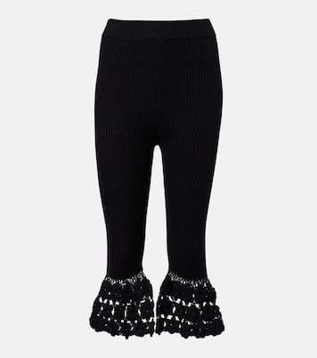 Pantalones Capri en mezcla de algodón con bordado | Ganni