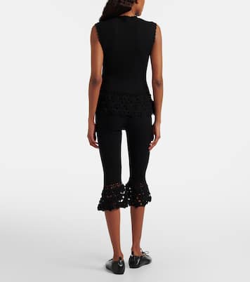 Pantalones Capri en mezcla de algodón con bordado | Ganni