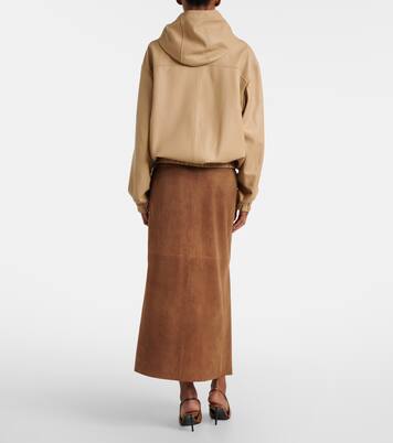 Leather wrap skirt | Nour Hammour