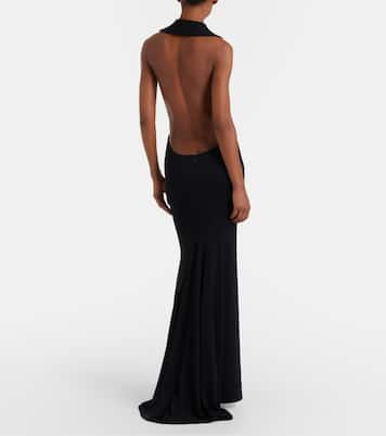 Impossible asymmetric jersey gown | Tom Ford