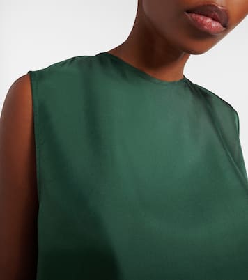 Trento silk twill tank top | Asceno