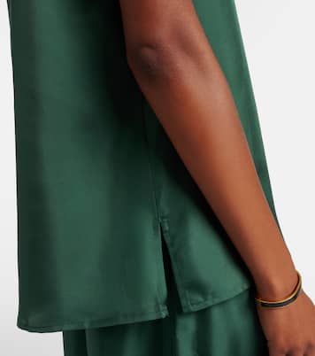 Trento silk twill tank top | Asceno