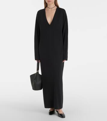 Abito lungo N°480 Invite in cotone e cashmere | Extreme Cashmere