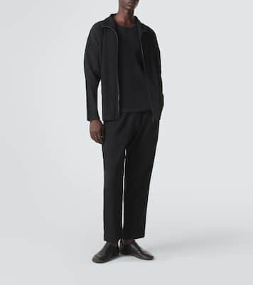 Basics pleated zip-up cardigan | Homme Plissé Issey Miyake