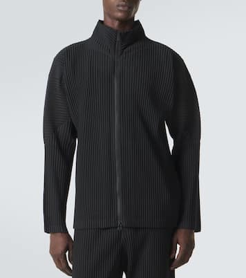 Basics pleated zip-up cardigan | Homme Plissé Issey Miyake