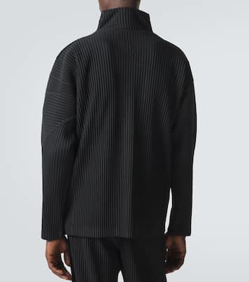 Basics pleated zip-up cardigan | Homme Plissé Issey Miyake