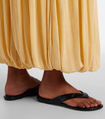 Croc-effect leather thong sandals | Le Monde Béryl