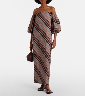 Off-Shoulder-Maxikleid aus einem Baumwollgemisch | Adriana Degreas