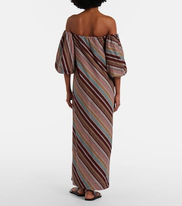 Off-Shoulder-Maxikleid aus einem Baumwollgemisch | Adriana Degreas