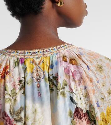 Embellished printed silk maxi dress | Camilla