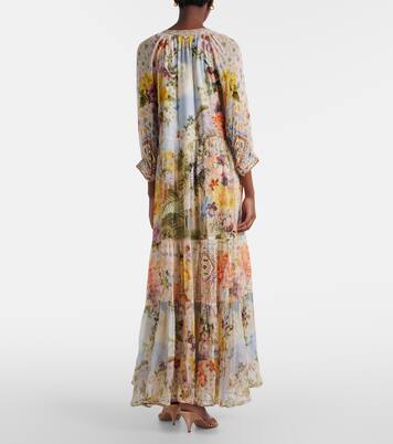 Embellished printed silk maxi dress | Camilla