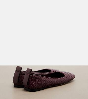 Charlotte Intrecciato leather ballet flats | Bottega Veneta