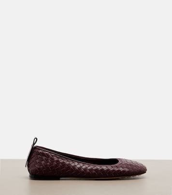 Charlotte Intrecciato leather ballet flats | Bottega Veneta