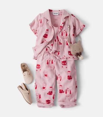 Minibabies printed cotton shirt | Mini Rodini