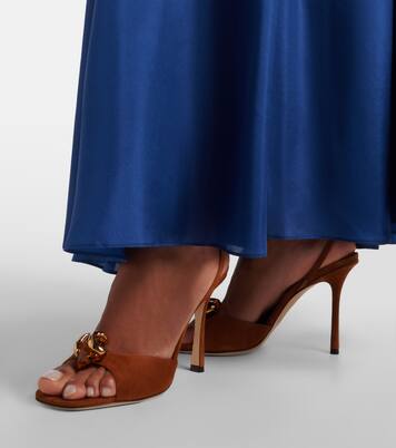 Emani embellished suede slingback sandals | Jimmy Choo