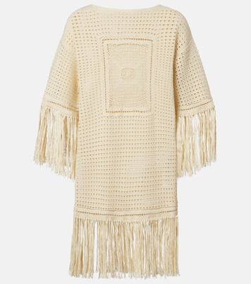 Indra crochet fringed cotton minidress | Zimmermann
