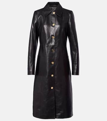 Mantel Interlocking G aus Leder | Gucci