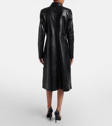Mantel Interlocking G aus Leder | Gucci