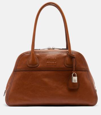 Vivant Medium leather bowling bag | Miu Miu