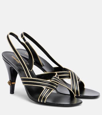 Sandales slingback Gianni en cuir | Versace