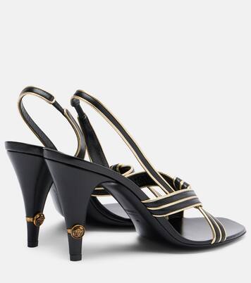 Sandales slingback Gianni en cuir | Versace