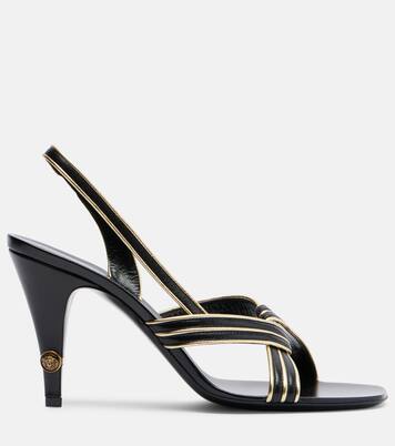 Sandales slingback Gianni en cuir | Versace