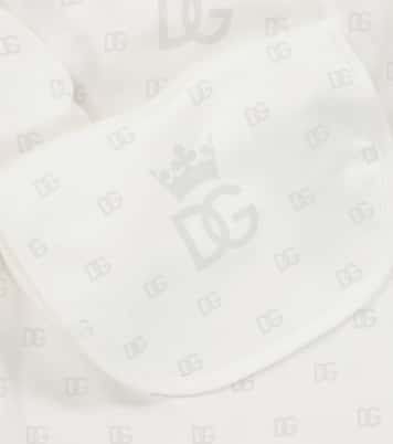 Baby cotton onesie, hat and bib set | Dolce&Gabbana Kids