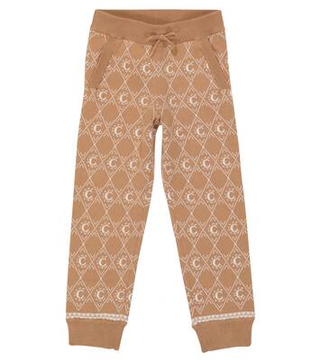 Jacquard cotton-blend sweatpants | Chloé Kids