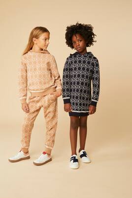Jacquard cotton-blend sweatpants | Chloé Kids
