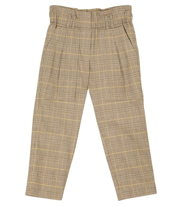Checked stretch-cotton pants | Brunello Cucinelli Kids