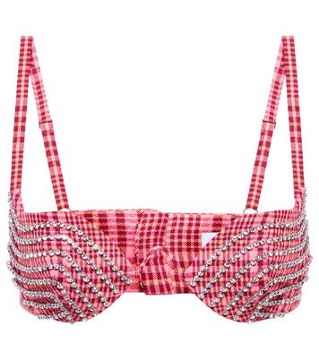 Embellished wool-blend bra | Area