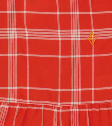 Squirrel checked cotton romper | The Animals Observatory