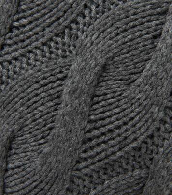 Cable-knit cashmere cushion | Brunello Cucinelli