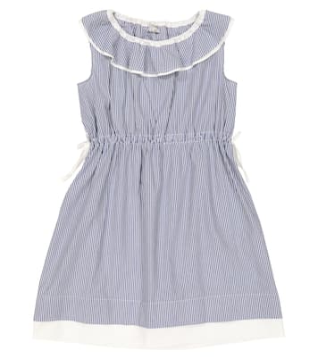 Striped cotton poplin dress | Il Gufo