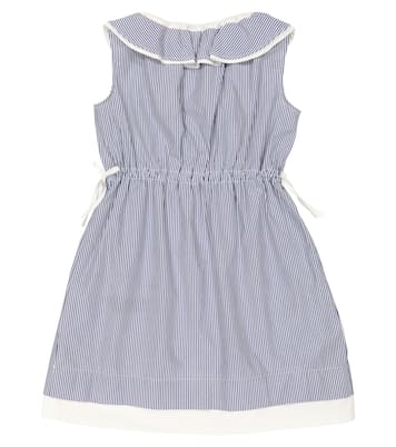Striped cotton poplin dress | Il Gufo