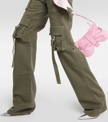 Low-rise denim cargo pants | Blumarine