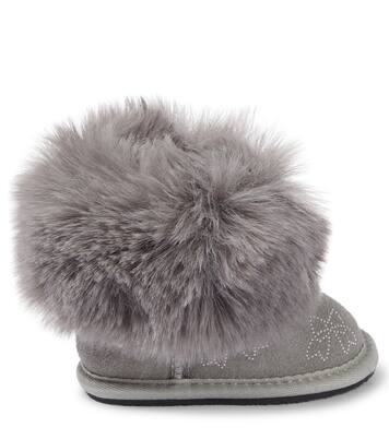 Baby suede booties | Monnalisa